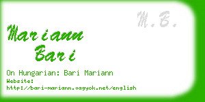 mariann bari business card